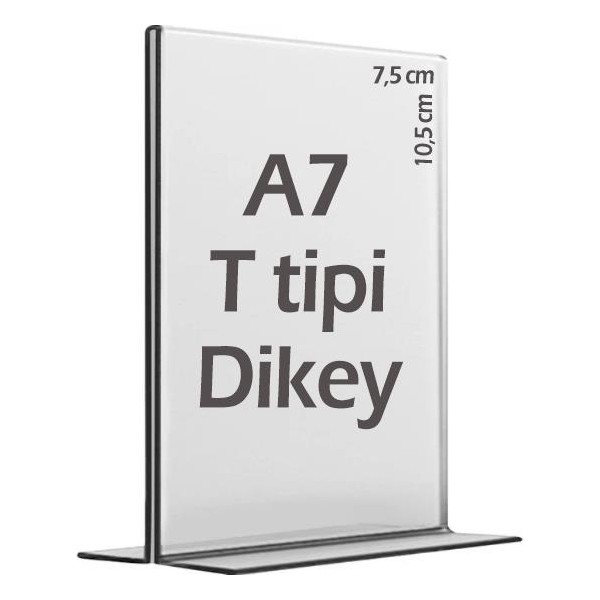Best Reklam A7 T-Tipi Dikey Şeffaf Mika Föylük Menü Broşürlük Etiketlik kafe restorant fuar fiyatlık Diğer Fiyatı