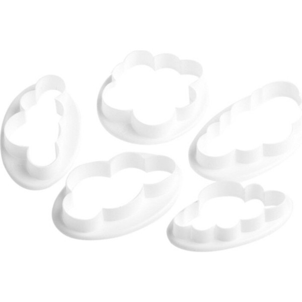 Best Wish 5 Adet Stil 5 Adet Bulut Şekli Kurabiye Kesici Özel Yapılmış 3D Baskılı Fondan Kurabiye Kesici Bisküvi Kalıp Kek Dekorasyon Aracı Için Yeni Kek Kalıpları Fiyatı