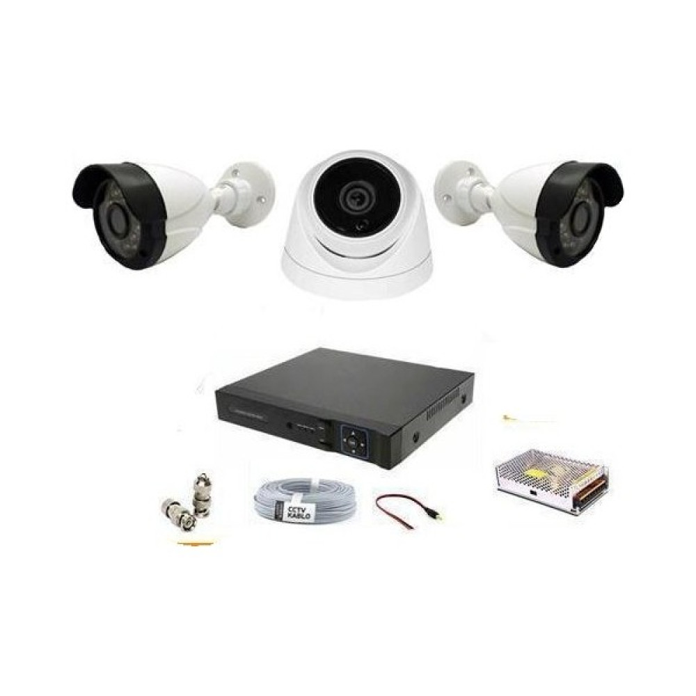 Besta 2mp 1080P 2 Dış Mekan 1 Iç Mekan Kameralı Ahd Güvenlik Seti BG-5210 Güvenlik Kameraları Fiyatı