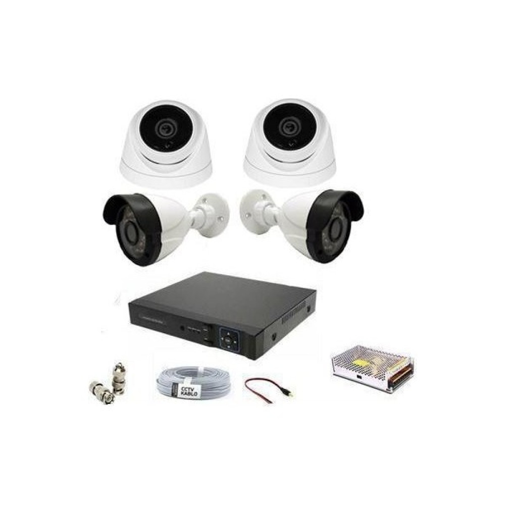 Besta 2mp 1080P 2 Iç Mekan 2 Dış Mekan Kameralı Ahd Güvenlik Seti BG-5205 Güvenlik Kameraları Fiyatı