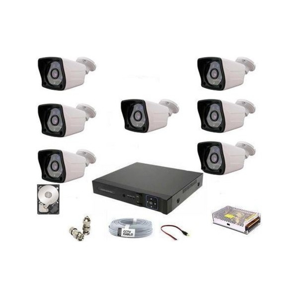 Besta 2mp 1080P 7 Kameralı Ahd Güvenlik Seti BG-2127 - 320GB Harddisk Dahil Güvenlik Kameraları Fiyatı