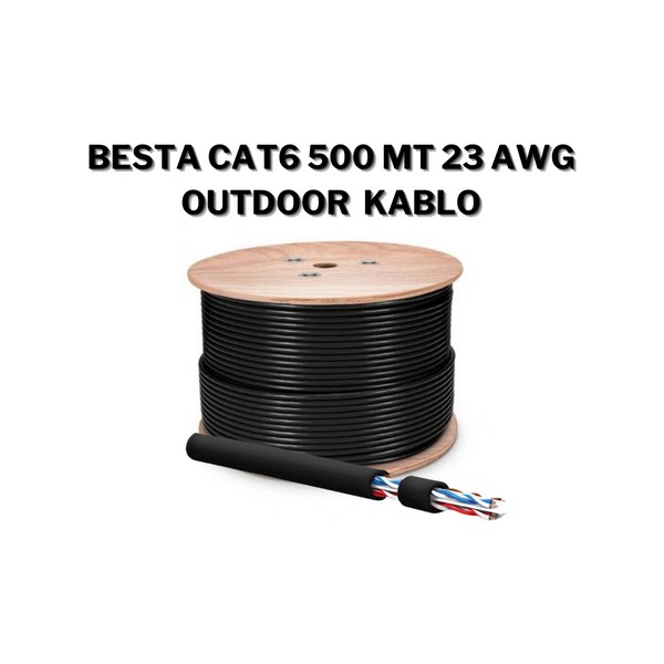 Besta Cat6 500MT 23AWG Outdoor Siyah Ip Kamera Kablosu Güvenlik Kamerası Aksesuarları Fiyatı