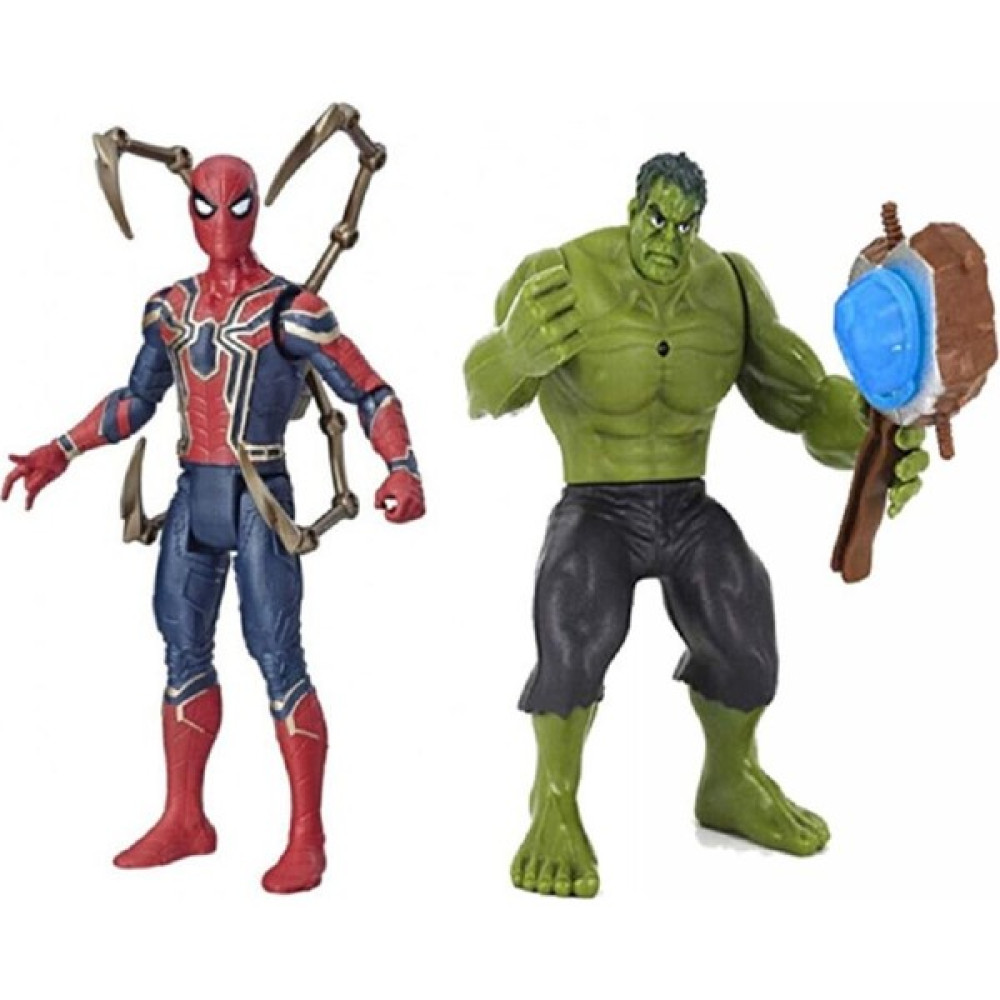 Bestbox 2354 Yenilmezler Aksiyon Figür Oyuncak 15 cm Spiderman ve Hulk + Cüzdan - Renkli Oyuncak Fiyatı