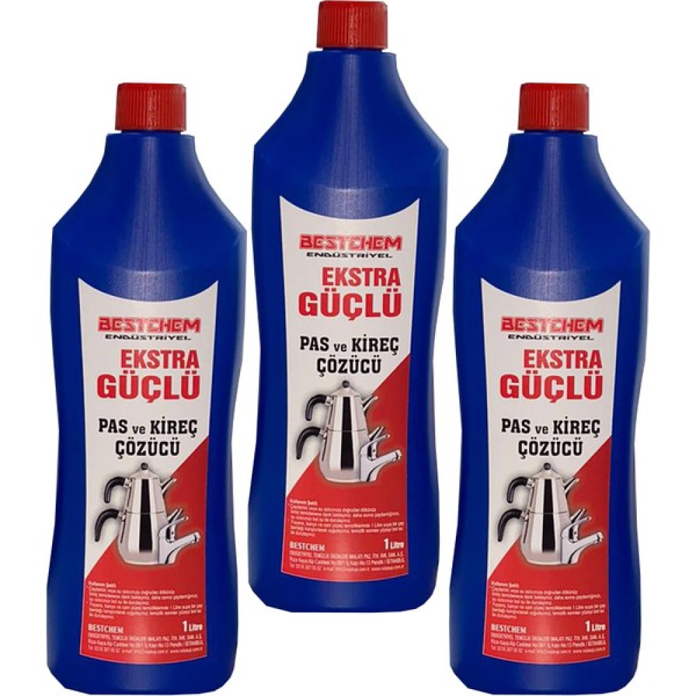 Bestchem Pas ve Kireç Çözücü 1000 ml x 3 - 3 kg Temizlik Malzemeleri Fiyatı