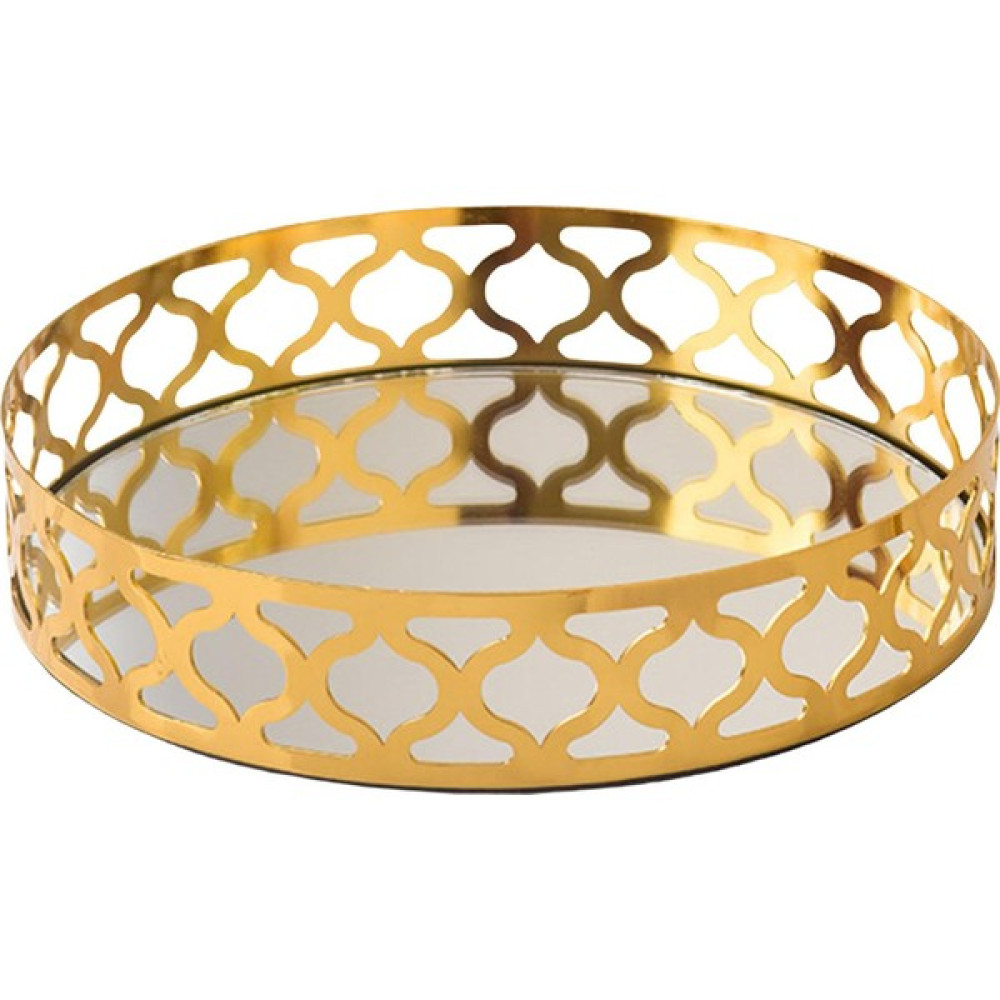 Besteffie Gold Metal Aynalı Tepsi (Yurt Dışından) Servis Tepsisi Fiyatı