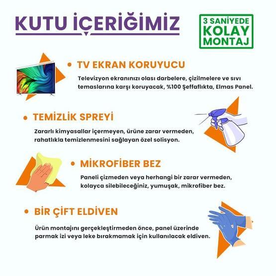 Bestoclass Beko B65L 9880 5S Elmas Panel Uyumlu TV Ekran Koruyucu
