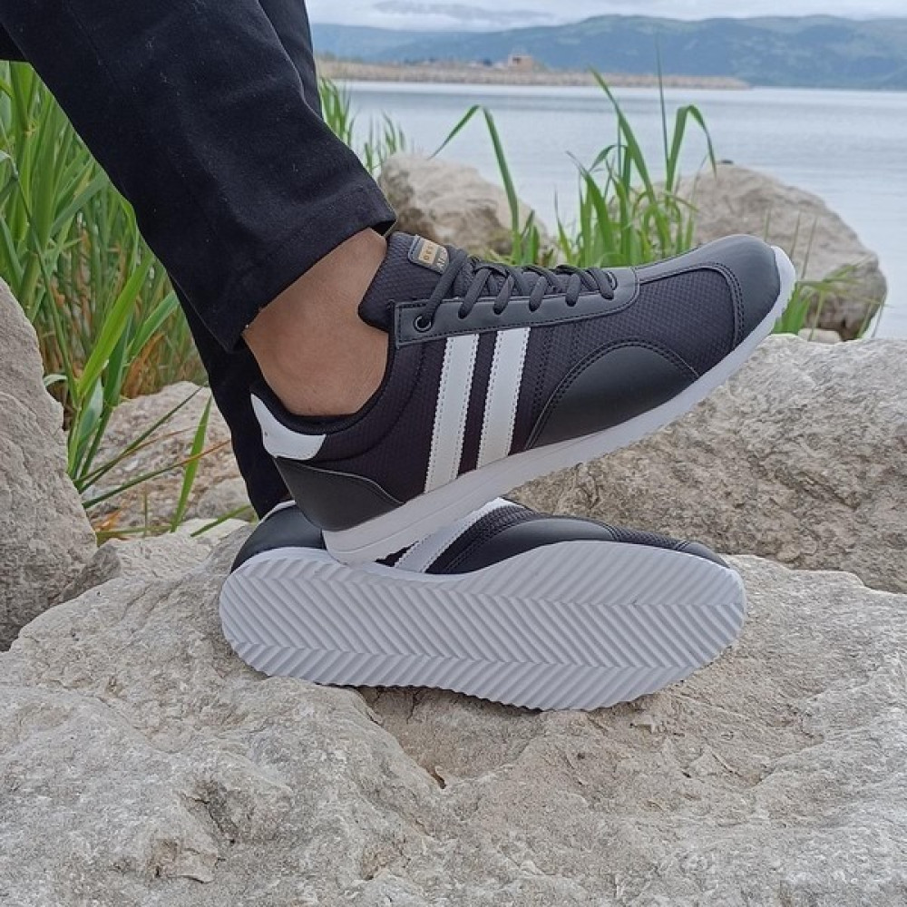 Bestof 243 Siyah- Beyaz Fuspetli Ortapedik Ince Taban Spor Ayakkabı Trekking Ayakkabısı & Botu Fiyatı