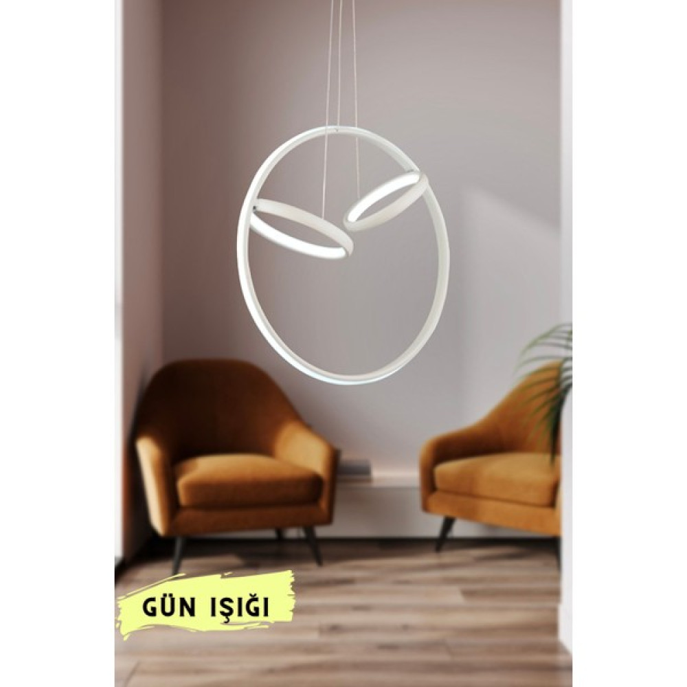 bestof tasarım Sarkıt LED Avize Beyaz Gün Işığı - Oturma Odası - Salon - Yatak Odası - Mutfak - Siyah - 1'li Avize Fiyatı