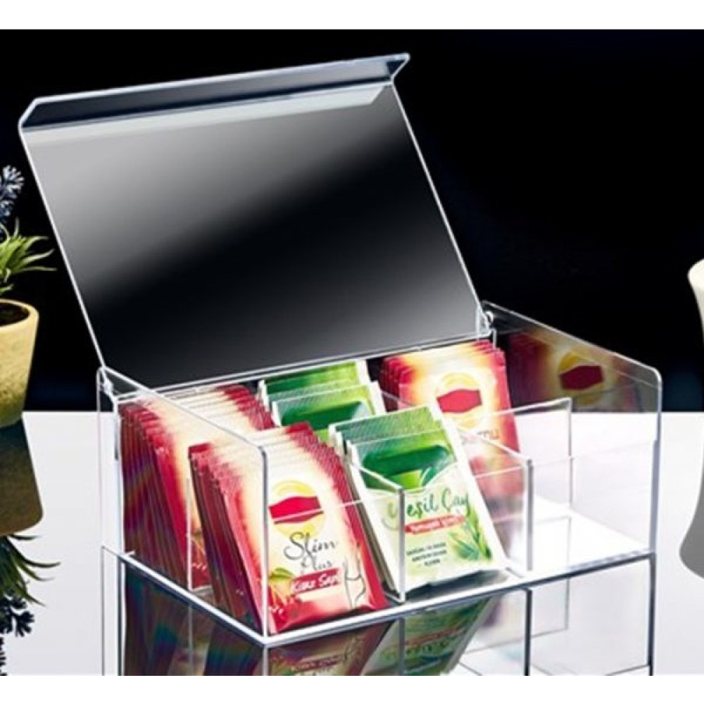 Bestofhome Çay Kutusu 6 Bölmeli Kapaklı Poşet Bitki Çayı Saklama Kabı Saklama Kapları Fiyatı