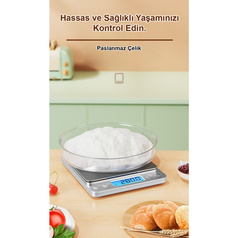 Bestofhome Dijital Hassas Mutfak Ve Kuyumcu Terazisi - 2000 gr./0.1 gr. Mutfak Tartıları / Terazileri Fiyatı