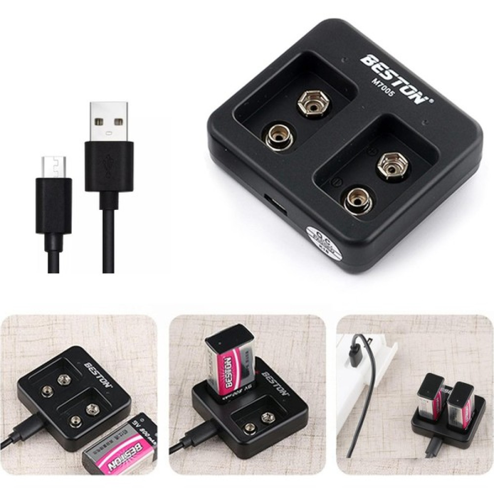 Beston Pil Şarj Aleti Ikili 9V USB Beston M-7005 Şarj Cihazları & Kitler Fiyatı