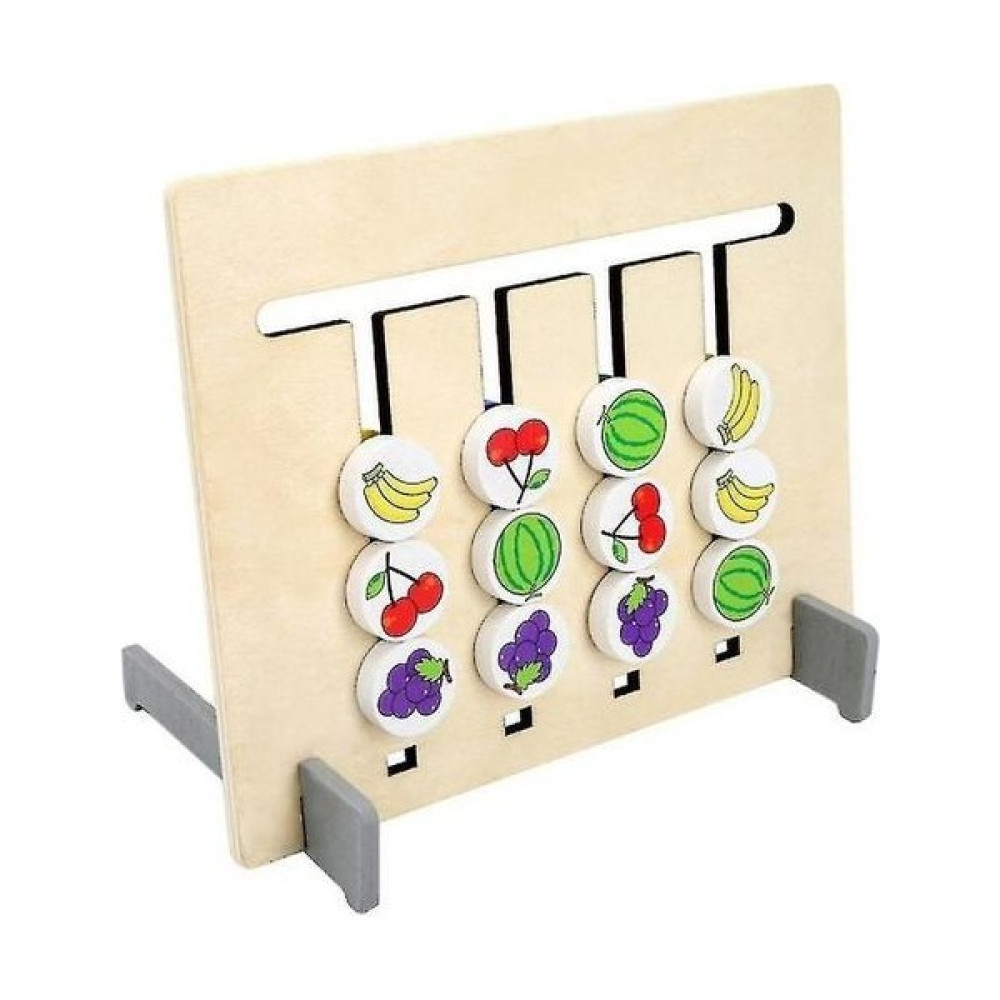 Bestone Çocuklar Montessori Eğitim Dört Renk ve Meyve Kart Ahşap Oyuncaklar ile Çift Taraflı Eşleştirme (Yurt Dışından) - Renkli Bebek Oyuncakları Fiyatı