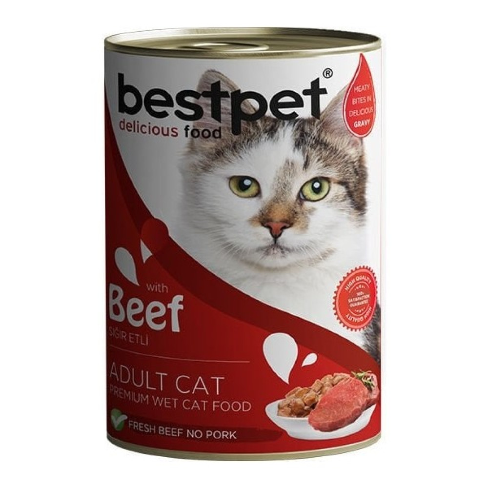 Bestpet Biftekli Gravy Yetişkin Konserve Kedi Maması 400 gr Evcil Hayvan Ürünleri Fiyatı