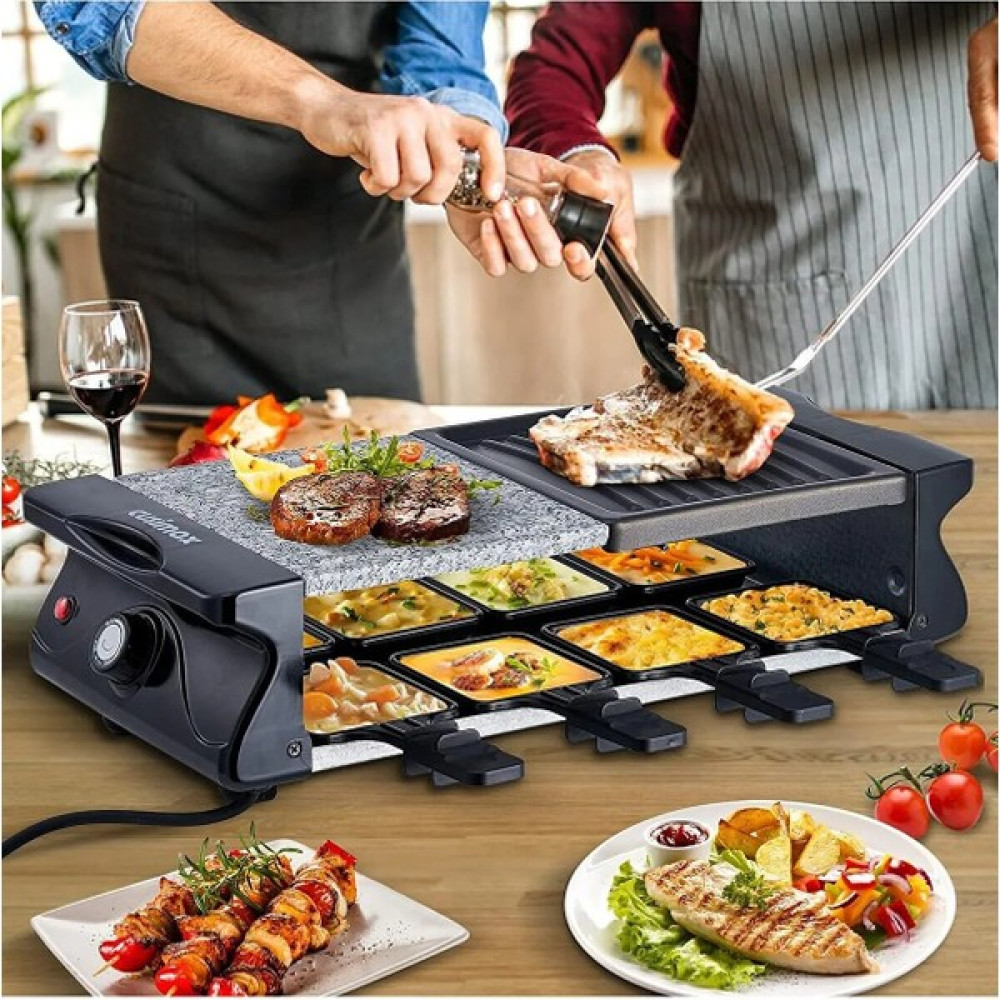 Bestron Raclette Izgara, 8 Kişilik, Taş Plaka ve Izgara Plakası, Yapışmaz Kaplama, Raclette 8 Kişilik - Siyah Masaj Cihazları Fiyatı