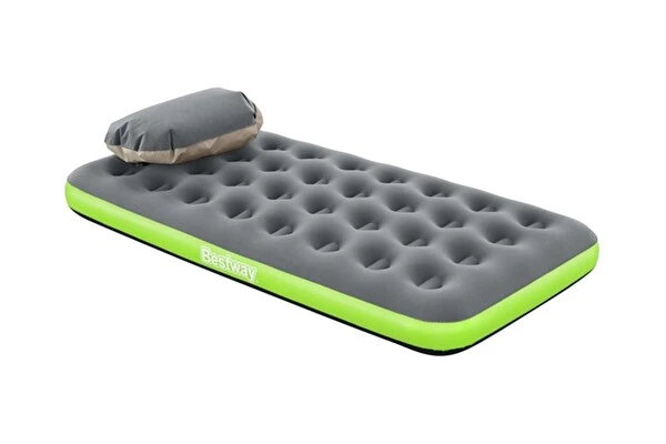 Bestway Pavillo Roll & Relax Twin Yastıklı 188x99x22 CM Şişme Gri-Yeşil Yatak Şişme Yatak Fiyatı