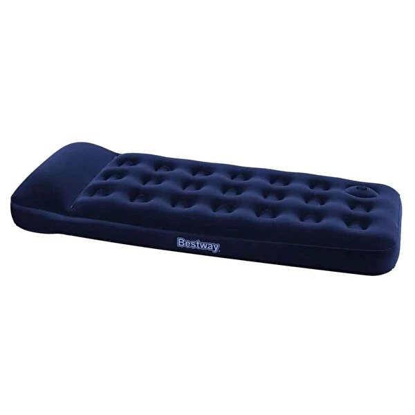 Bestway Pavillo Twin Flocked Air Bed Tek Kişilik Şişme Lacivert Kamp Yatağı Şişme Yatak Fiyatı