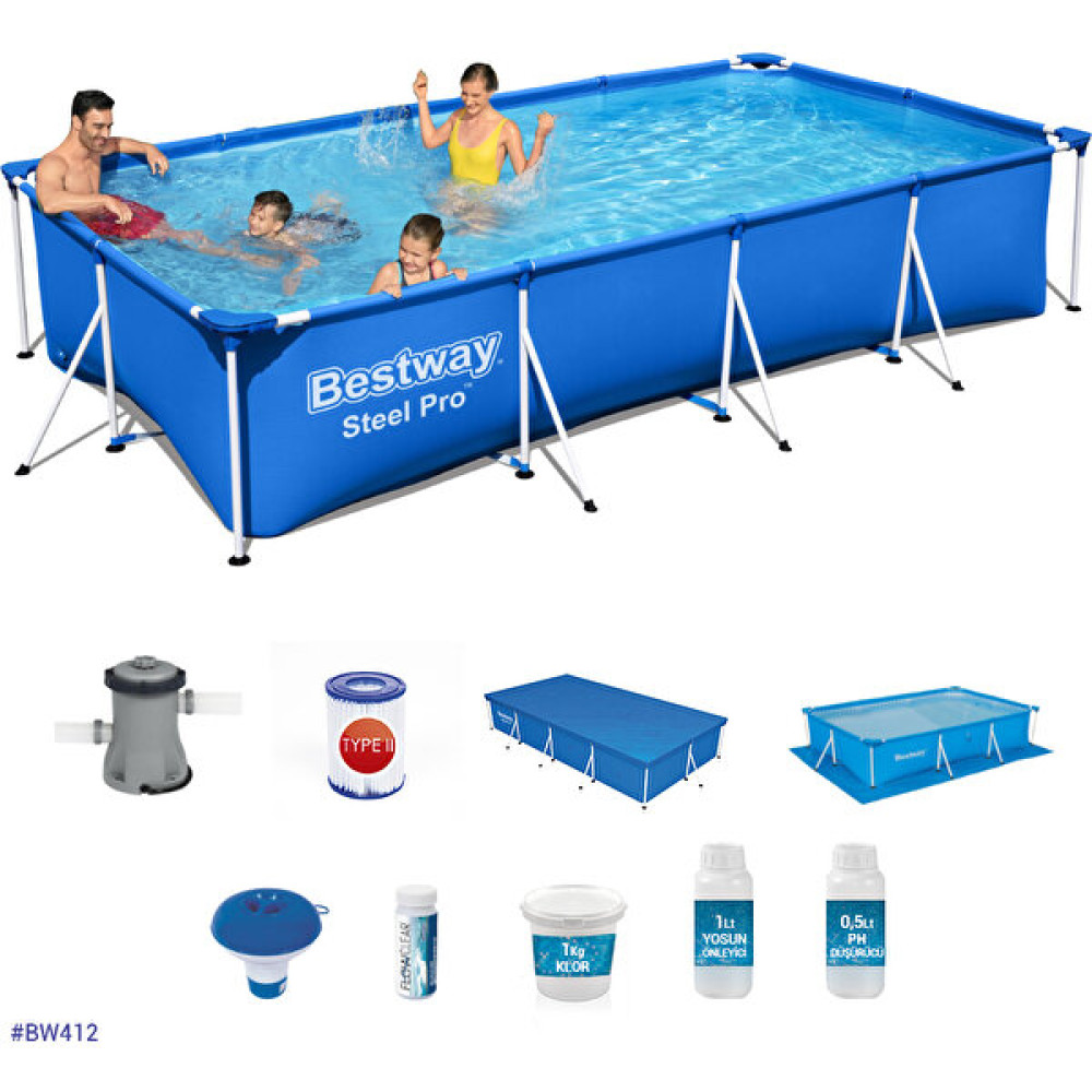 Bestway Prefabrik Havuz Seti 400X211X81CM BW412 Şişme Su Ürünleri Fiyatı