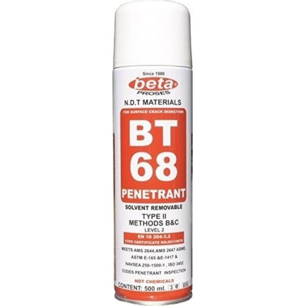 Beta BT68 500 ml Çatlak Muayene Penetrant Sprey - 1 Adet Bakım Spreyleri Fiyatı
