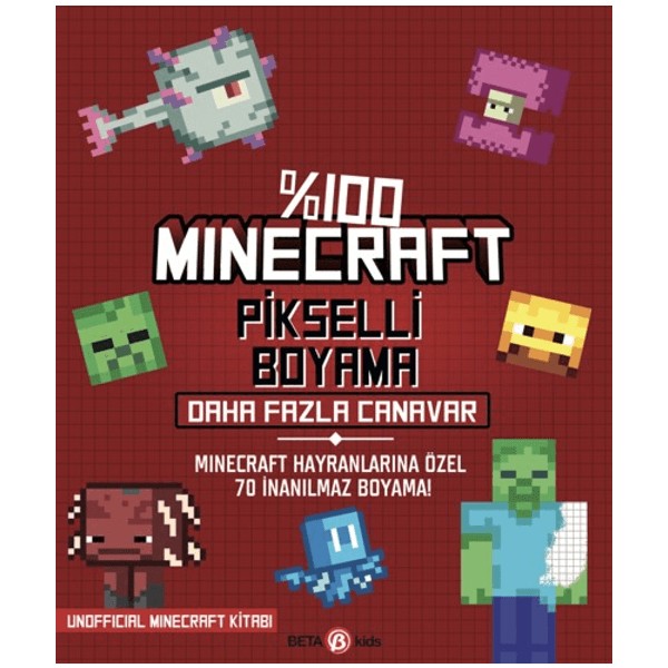 Beta Kids %100 Minecraft Pikselli Boyama - Daha Fazla Canavar Diğer Fiyatı