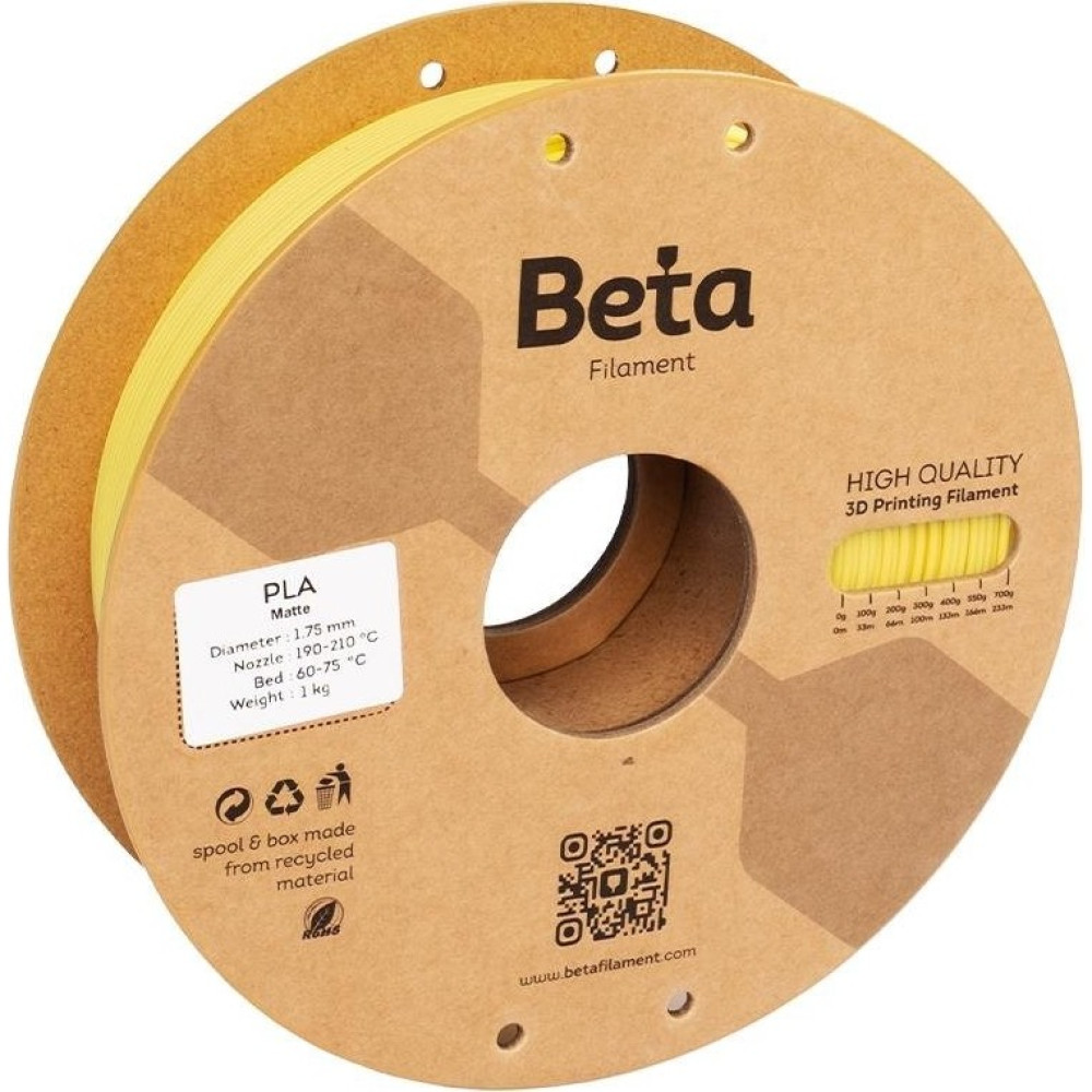 Beta Pla-Matte Filament Yellow - Sarı Filament Fiyatı