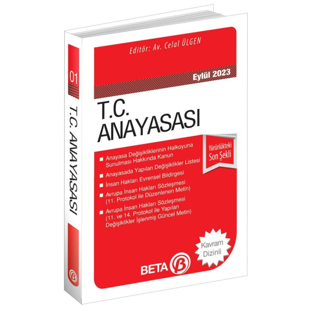 Beta Yayınevi T.C. Anayasası Eylül 2023 (Cep Boy) Hukuk Kitapları Fiyatı