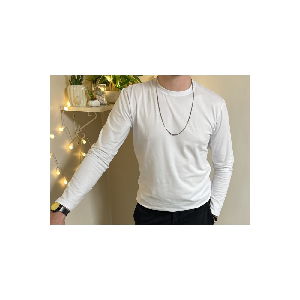 Betimoda Erkek Slim Fit Dar Kesim Bisiklet Yaka Uzun Kol Pamuklu Tişört Beyaz 3XL Beden Bayan T-shirt Fiyatı