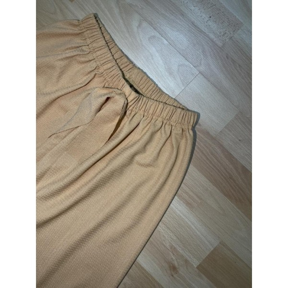 Betimoda Kadın Beli Lastikli Bol Paça Oversize Bürümcük Kumaş Uzun Hardal Pantolon Kadın Pantolon Fiyatı