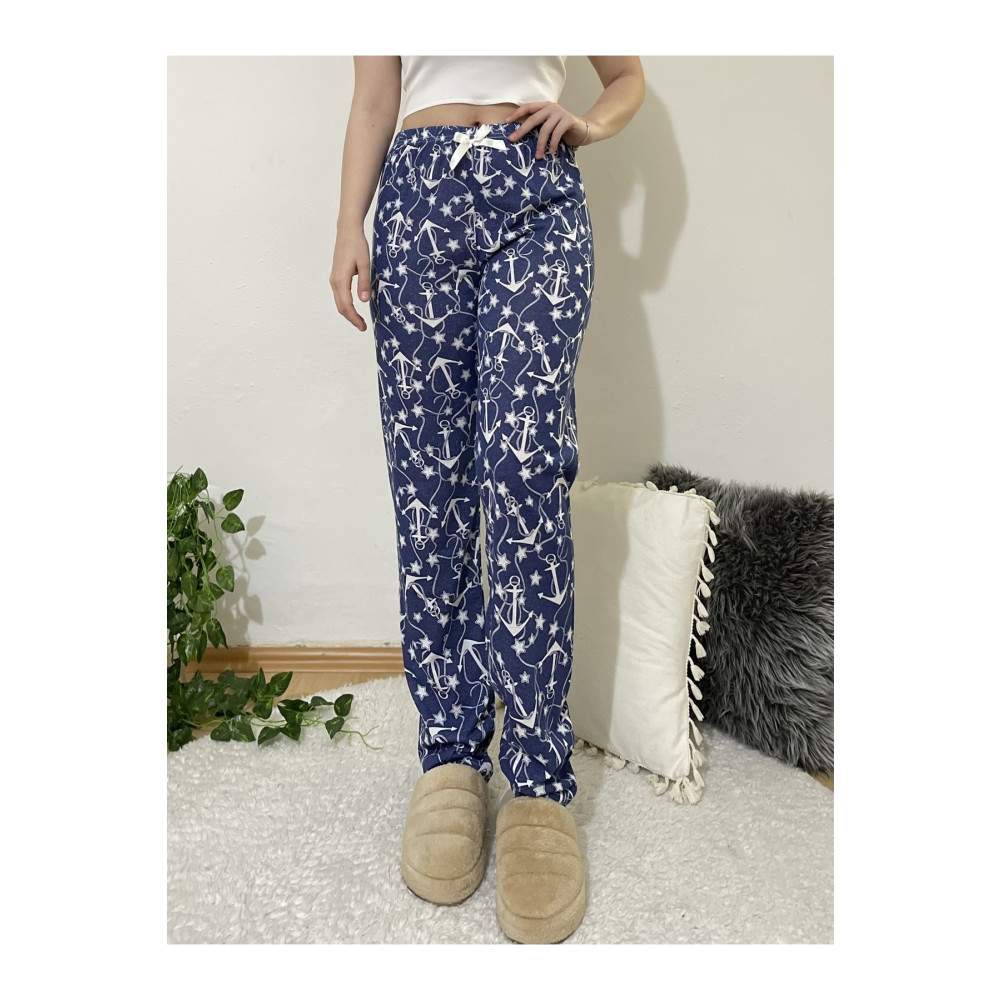 Betimoda Kadın Pijama Altı Kurdeleli Çapalı Lacivert XXL Beden Kadın Pijama Fiyatı