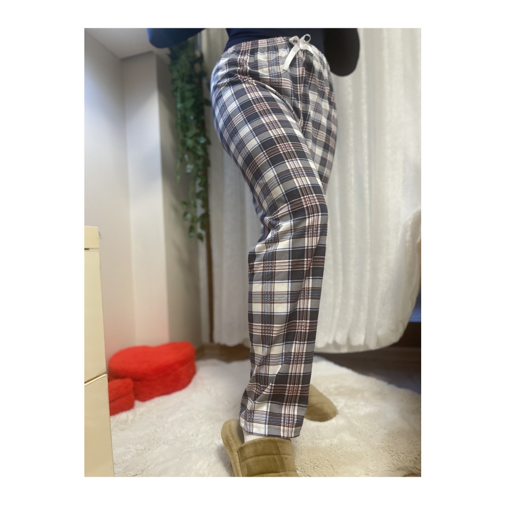 Betimoda Kadın Pijama Altı Kurdeleli Kahverengi Kare M Beden Kadın Pijama Fiyatı