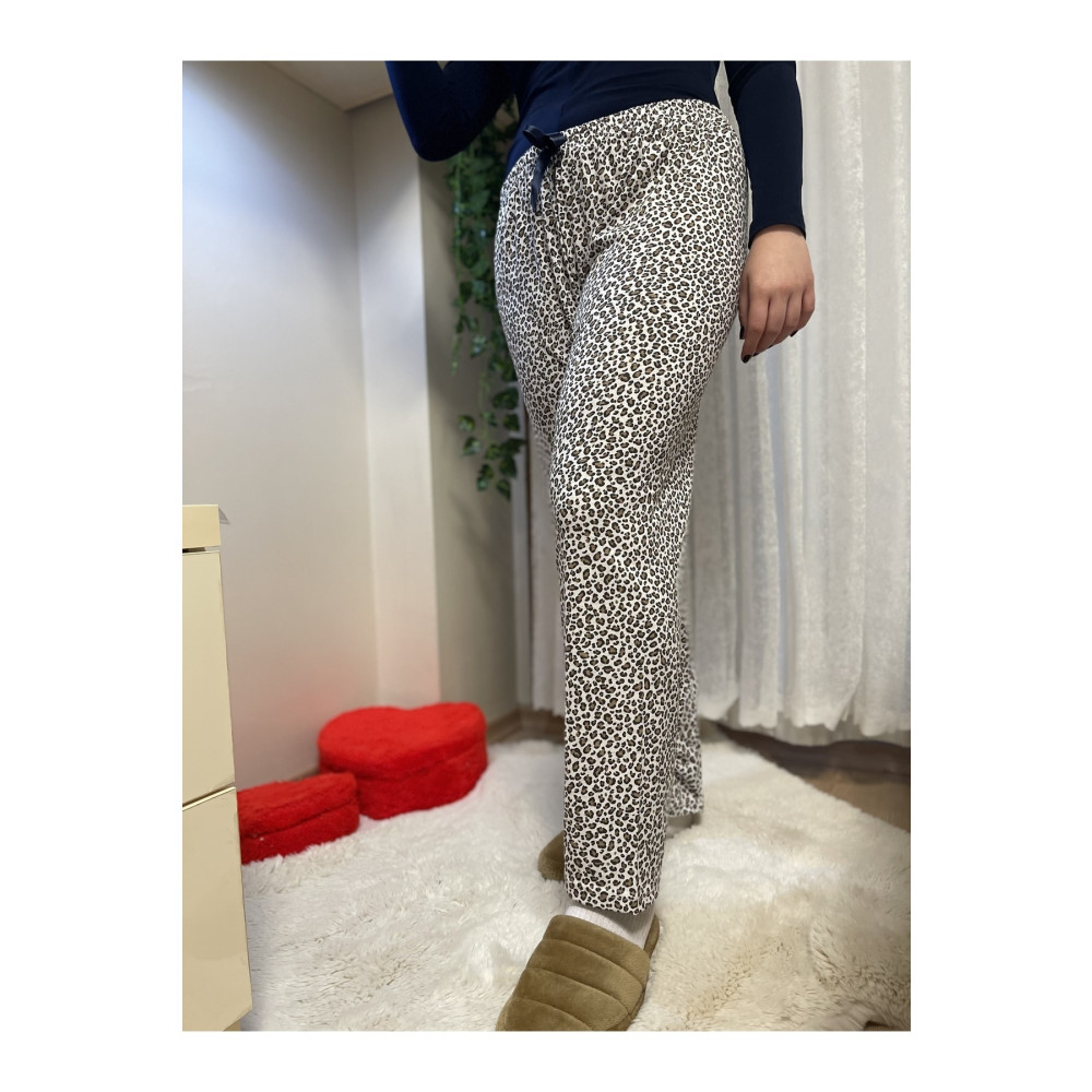 Betimoda Kadın Pijama Altı Kurdeleli Leopar M Beden Kadın Pijama Fiyatı