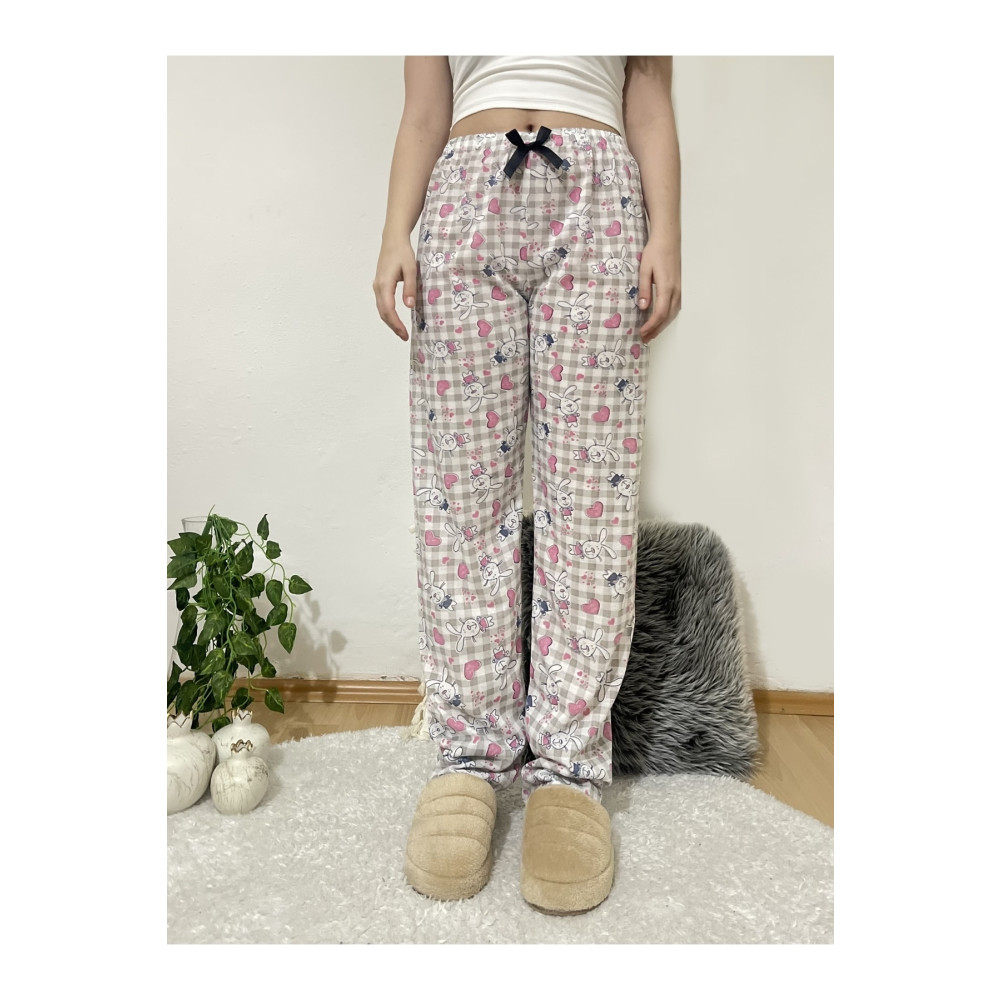Betimoda Kadın Pijama Altı Kurdeleli Pembe Tavşan L Beden Kadın Pijama Fiyatı