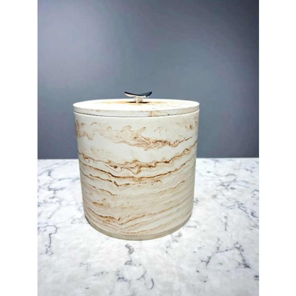 Betonmall Beton Banyo Çöp Kovası Mermer Desen 4 Litre - Bej Çöp Kovaları Fiyatı
