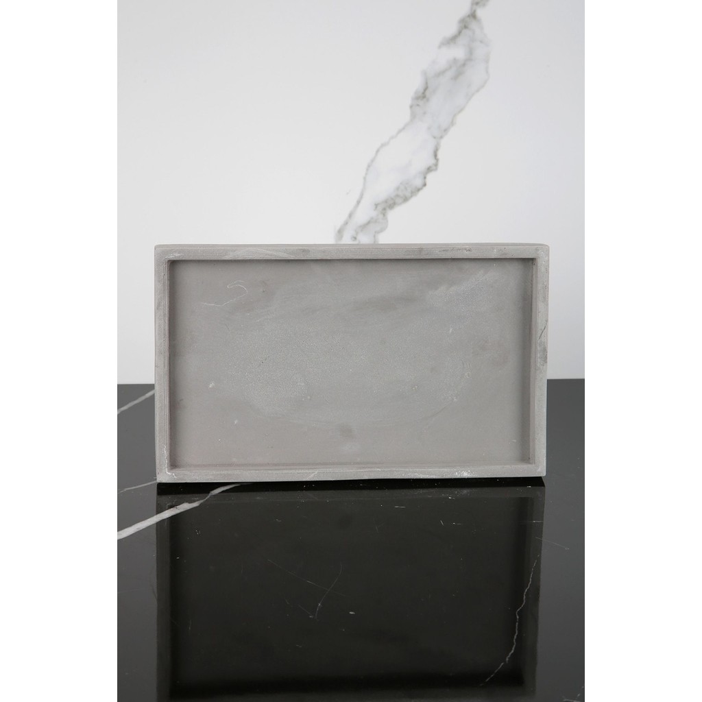 Betonmall Mermer Desenli Beton Sunum Tabağı Dekoratif Sunumluk Sunum Tepsisi 15 x 25 cm - Gri - 15 x 25 cm Tepsiler / Fırın Kapları Fiyatı