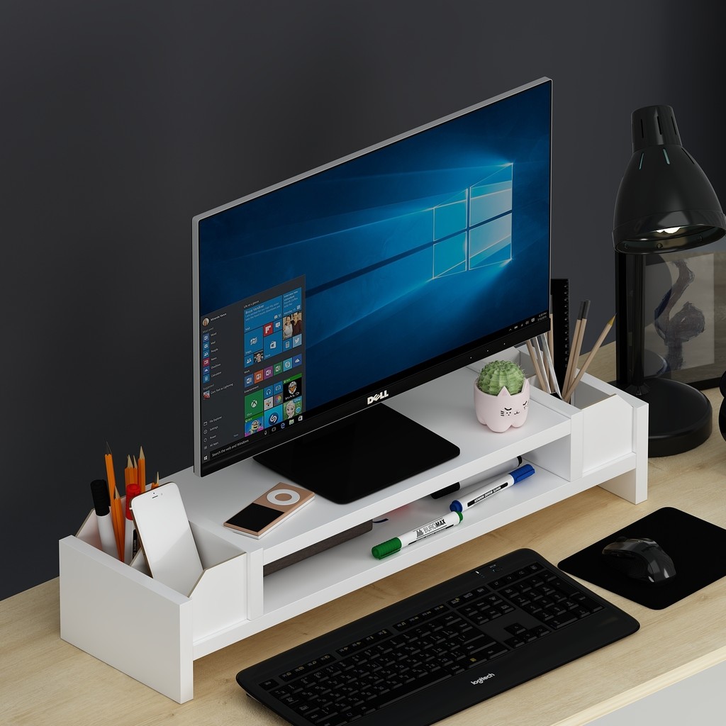 Betroya Çınar Monitör Yükseltici - 686*146 - Beyaz Monitör Fiyatı