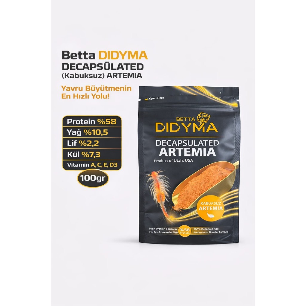 Betta Didyma Decapsulated (Kabuksuz) Artemia 100GR Diğer Fiyatı