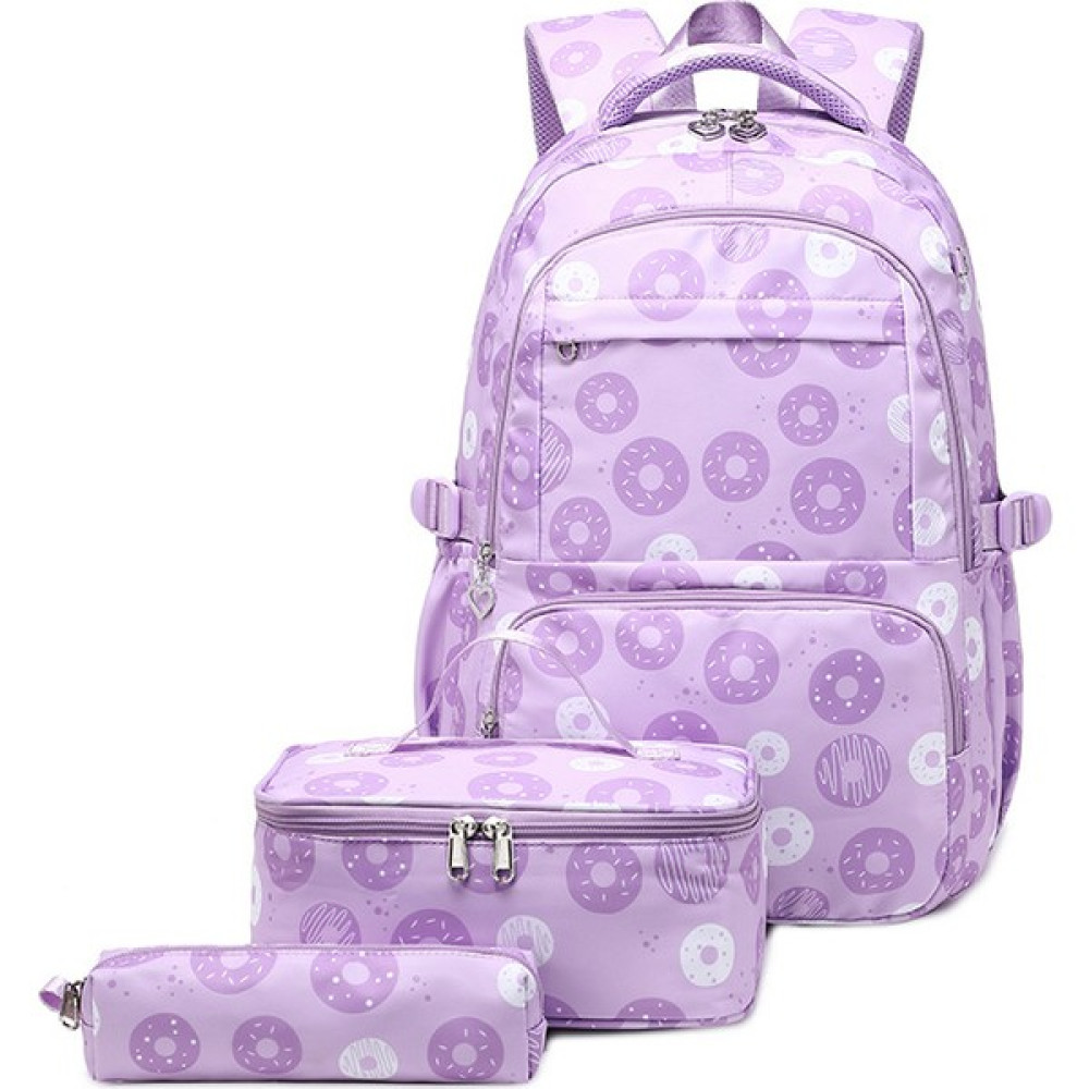 Better Life Üç Parçalı Çocuk Okul Çantası Sırt Çantası (Yurt Dışından) - backpack - 30*43*17cm - Purple Okul Çantası Fiyatı