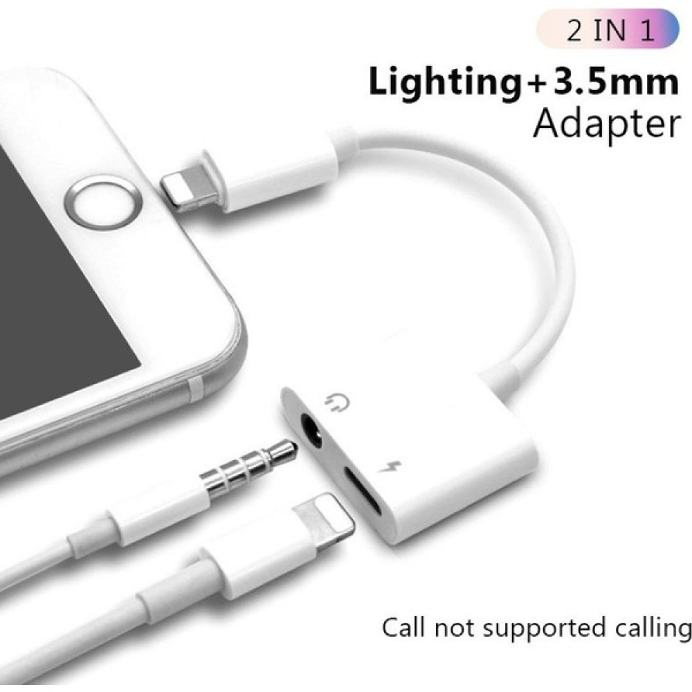 Betty Becky 2 In 1 Aydınlatma Şarj Cihazı Dinleme Adaptörü Şarj Adaptörü 3.5mm Jack Aux Splitter iphone Xs Max (Yurt Dışından) - Siyah - Beyaz - NA Cep Telefonu Şarj Cihazı Fiyatı