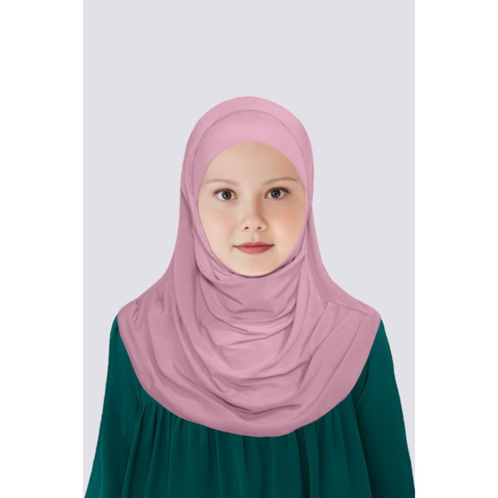 Betül Akbay Kız Çocuk Pratik Başörtü Pamuklu Meryem Model Pudra Pembe Eşarp Fiyatı