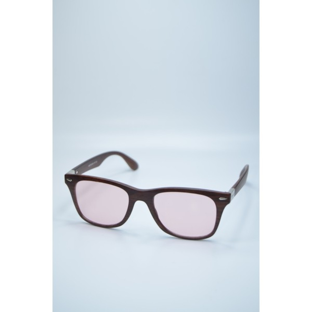 Betül Optik Ahşap Görünümlü Çerçeve Pembe Camlı Güneş Gözlüğü - Renkli Unisex Güneş Gözlükleri Fiyatı