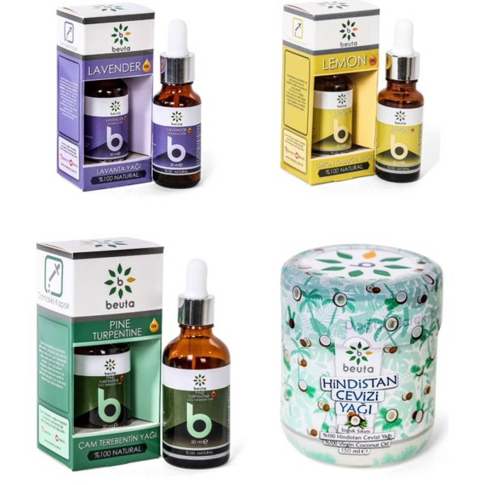 Beuta Lavanta Limon Yağı 20 ml Çam Terebentin Yağı 50 ml Hindistan Cevizi Yağı 150 ml Bitkisel Yağlar Fiyatı