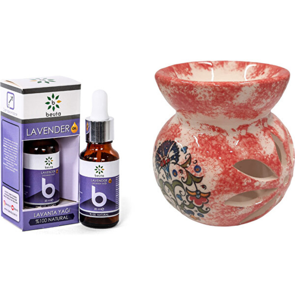 Beuta Lavanta Yağı 20 ml ve Seramik Buhurdanlık Şamdan Fiyatı