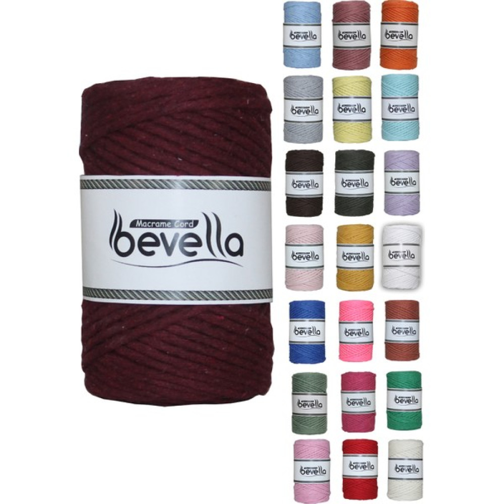 Bevella Taranan Makrome Ipi 3mm Taranabilir Pamuk Tek Büküm Makrome Ipi Bordo Oyun & Hobi Fiyatı