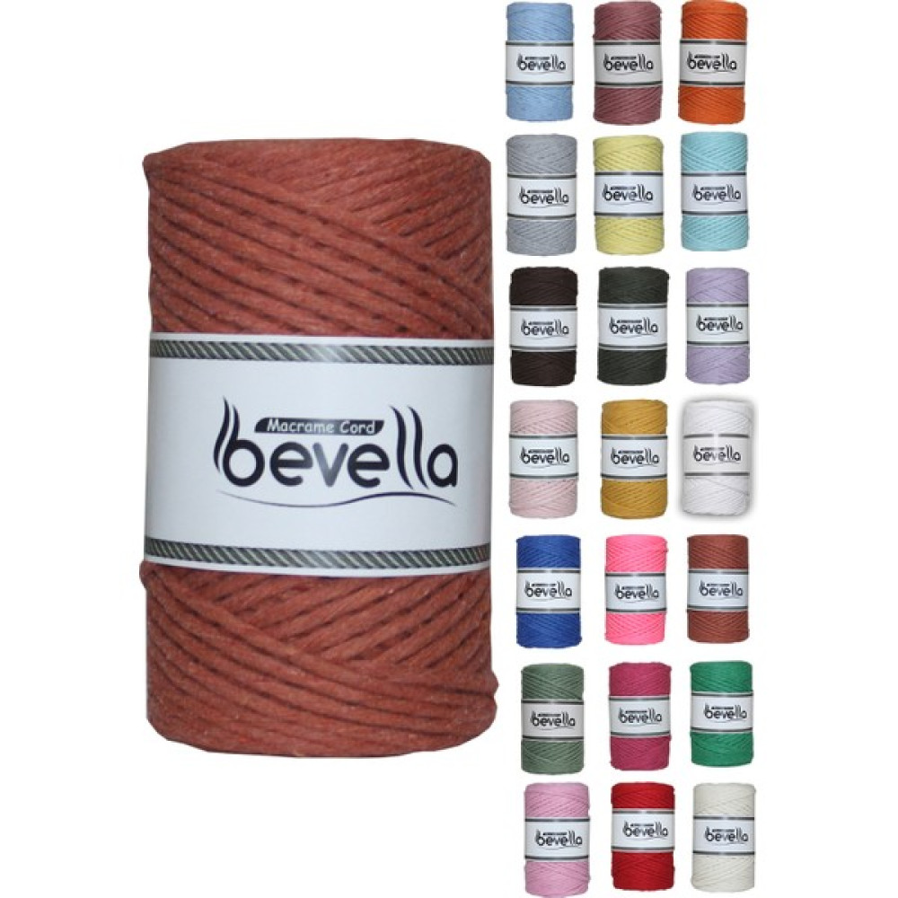 Bevella Taranan Makrome Ipi 3mm Taranabilir Pamuk Tek Büküm Makrome Ipi Kiremit Oyun & Hobi Fiyatı