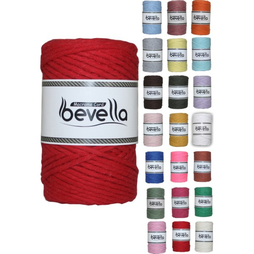 Bevella Taranan Makrome Ipi 3mm Taranabilir Pamuk Tek Büküm Makrome Ipi Kırmızı Oyun & Hobi Fiyatı