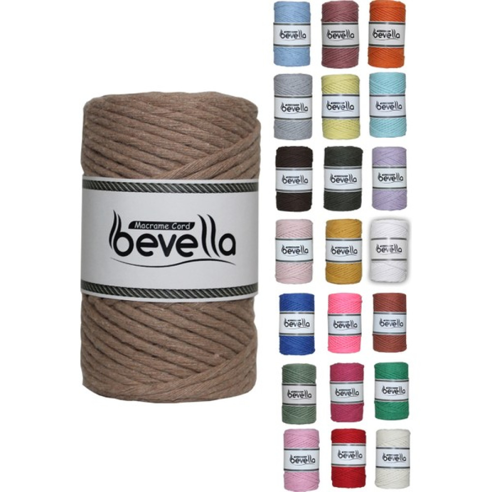 Bevella Taranan Makrome Ipi 3mm Taranabilir Pamuk Tek Büküm Makrome Ipi Koyu Bej Oyun & Hobi Fiyatı