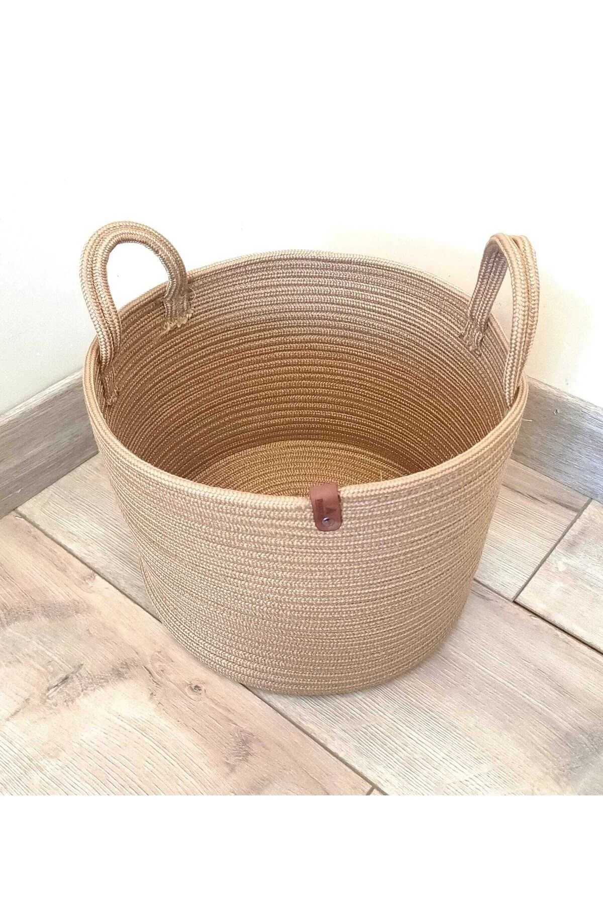 BEVEZ HOME Çok Amaçlı Hasır Sepet Banyo Sepeti Dekor Sepet Havlu Sepeti 26x20" Çamaşır Sepeti Fiyatı