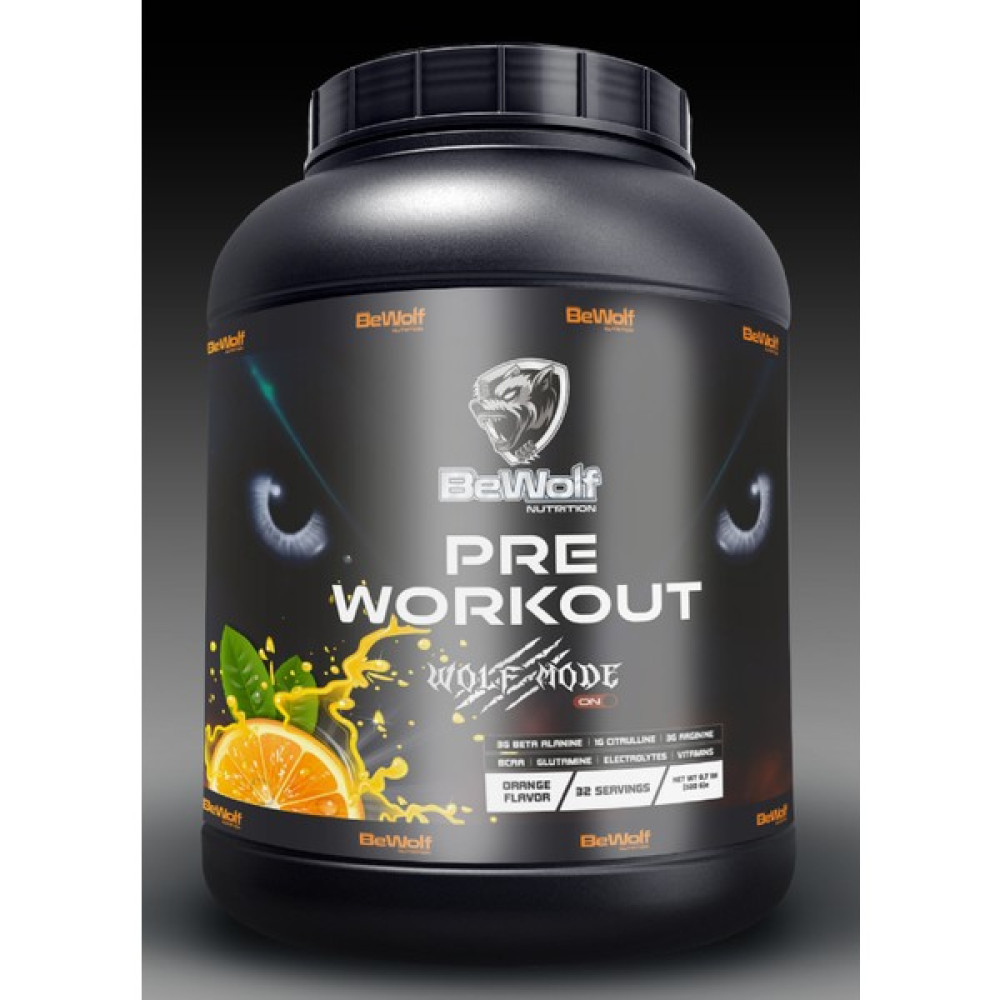 BeWolf Pre Workout Wolf Mode On 320 gram 32 Porsiyon Portakal Aromalı Amino Asit Fiyatı