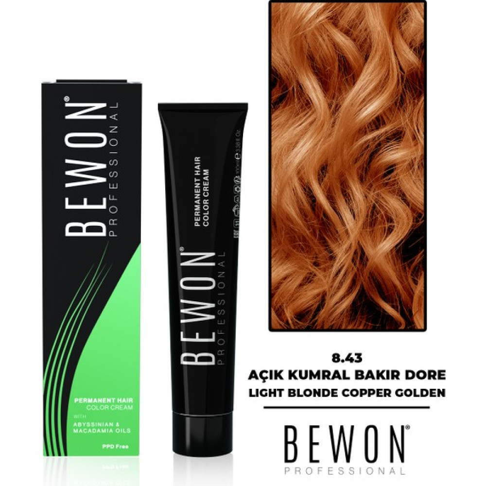 Bewon Amonyaklı Saç Boyası - Açık Kumral Bakır Dore 8.43 Saç Boyası Fiyatı