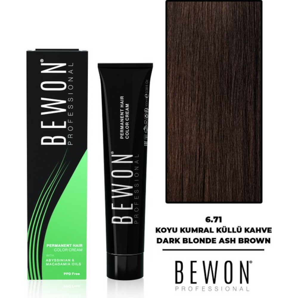 Bewon Amonyaklı Saç Boyası - Koyu Kumral Küllü Kahve 6.71 Saç Boyası Fiyatı