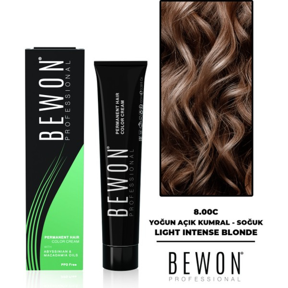 Bewon Amonyaklı Saç Boyası - Yoğun Açık Kumral - Soğuk 8.00C Saç Boyası Fiyatı